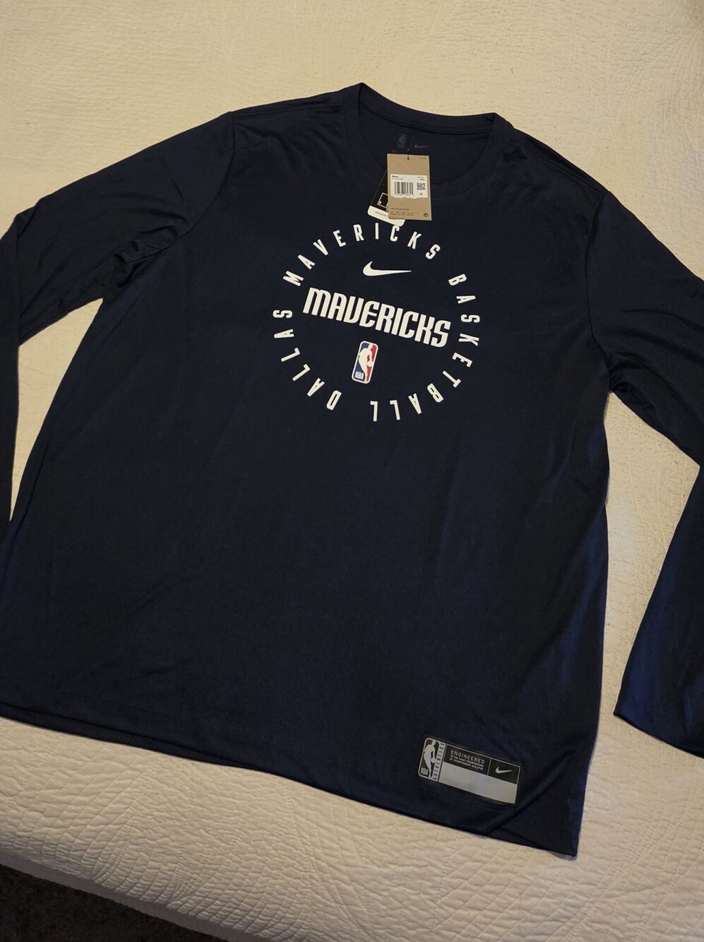 NWT Nike Dallas Mavericks Legend On-Court Practice Long Sleeve Tee, Size XXL